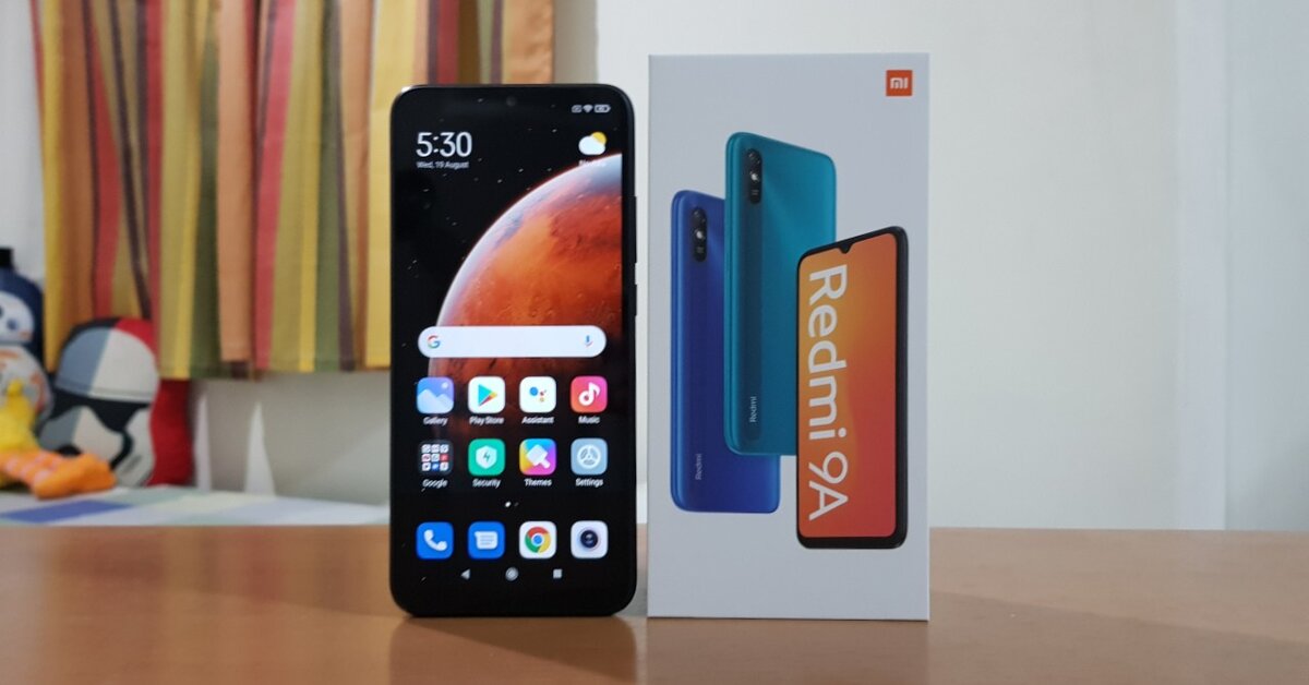 Коробка и смартфон Xiaomi Redmi 9A