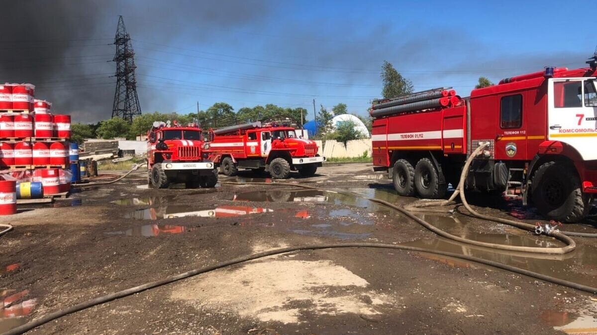    Пожар на складе в Комсомольске-на-Амуре© МЧС РФ Главное управление по Хабаровскому краю