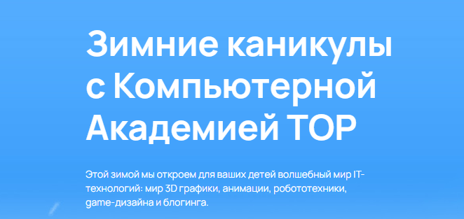 Зимние каникулы с Академией Top