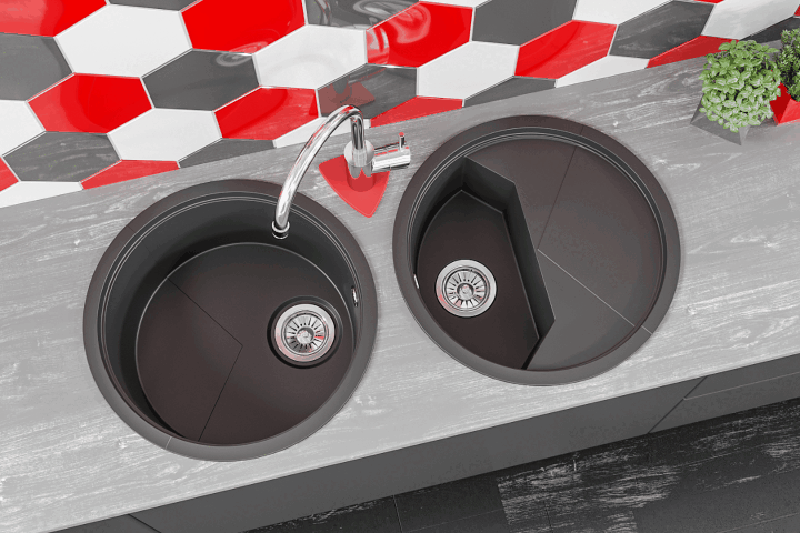 Одна из моек DUOSTREAM имеет малую чашу с сушилкой.