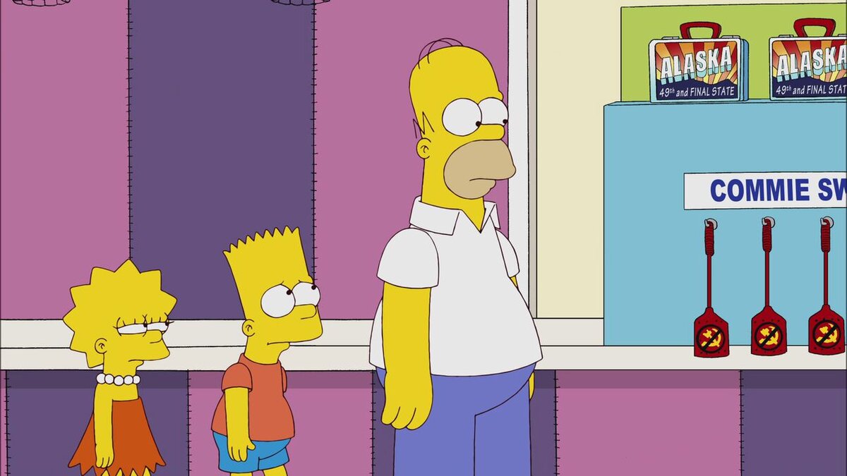 На ярмарке Симпсоны обнаруживают странный предмет времён Холодной войны
