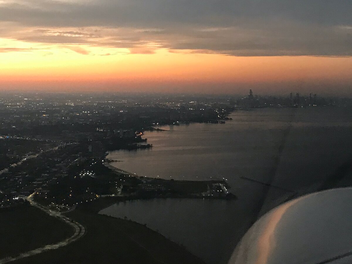 Чикаго с самолета