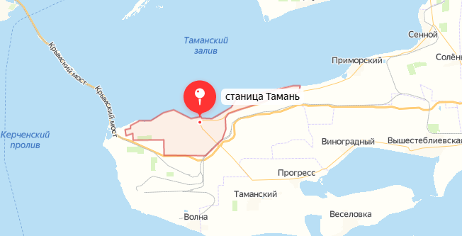 Поселок тамань краснодарский край карта