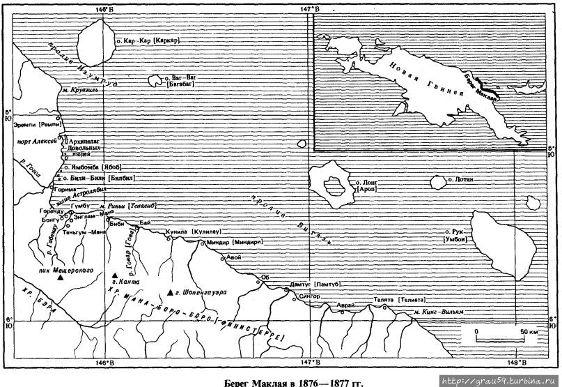 Береговые острова на карте