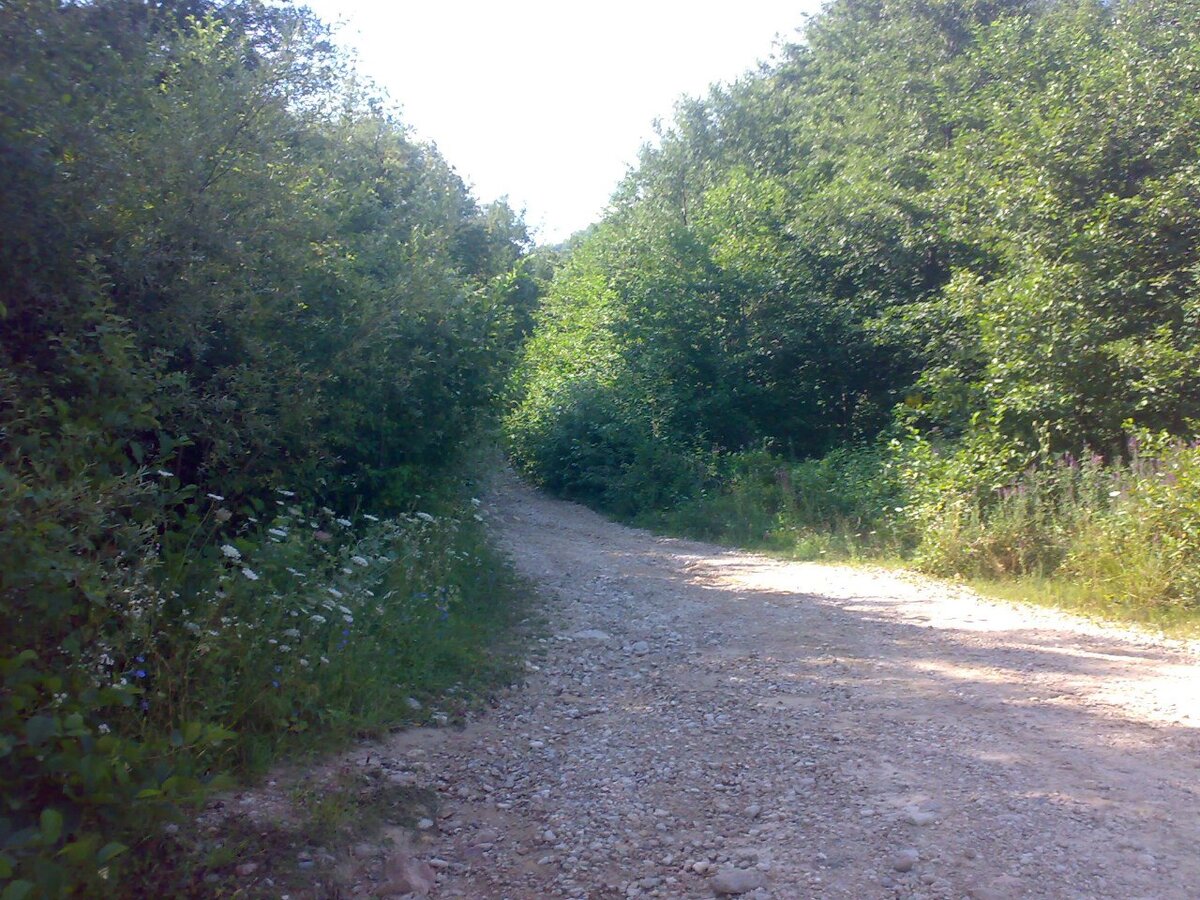 Сразу после поворота 