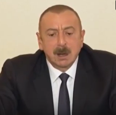 Скрин из видео с Ильхамом Алиевым