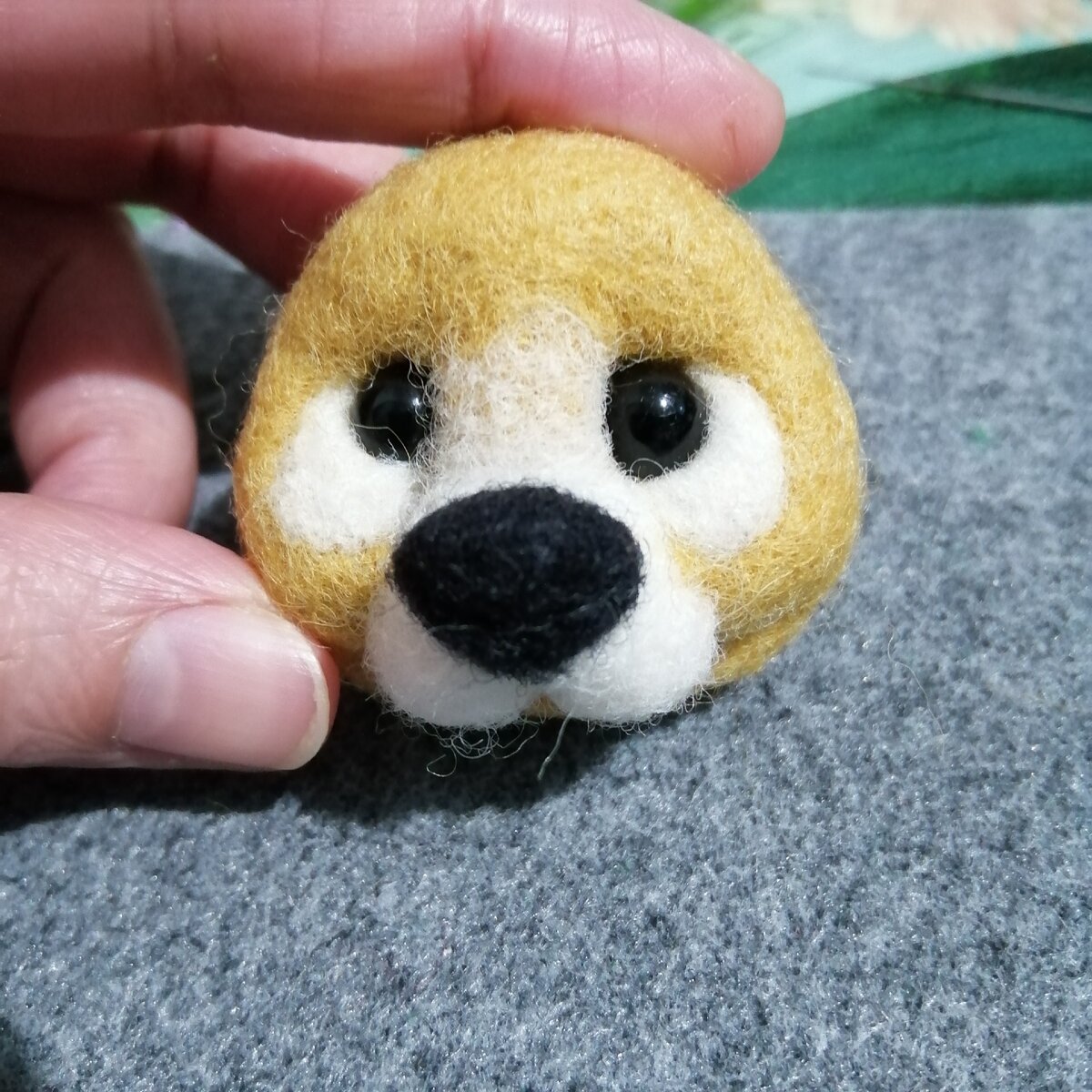 Первый этап валяние головы