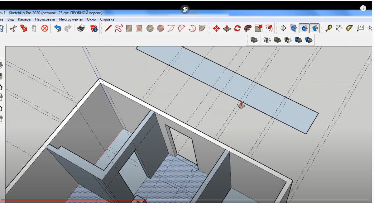 Какое количество осей имеется в программе sketchup