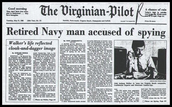 Разоблачение Джона Уокера в газетах 