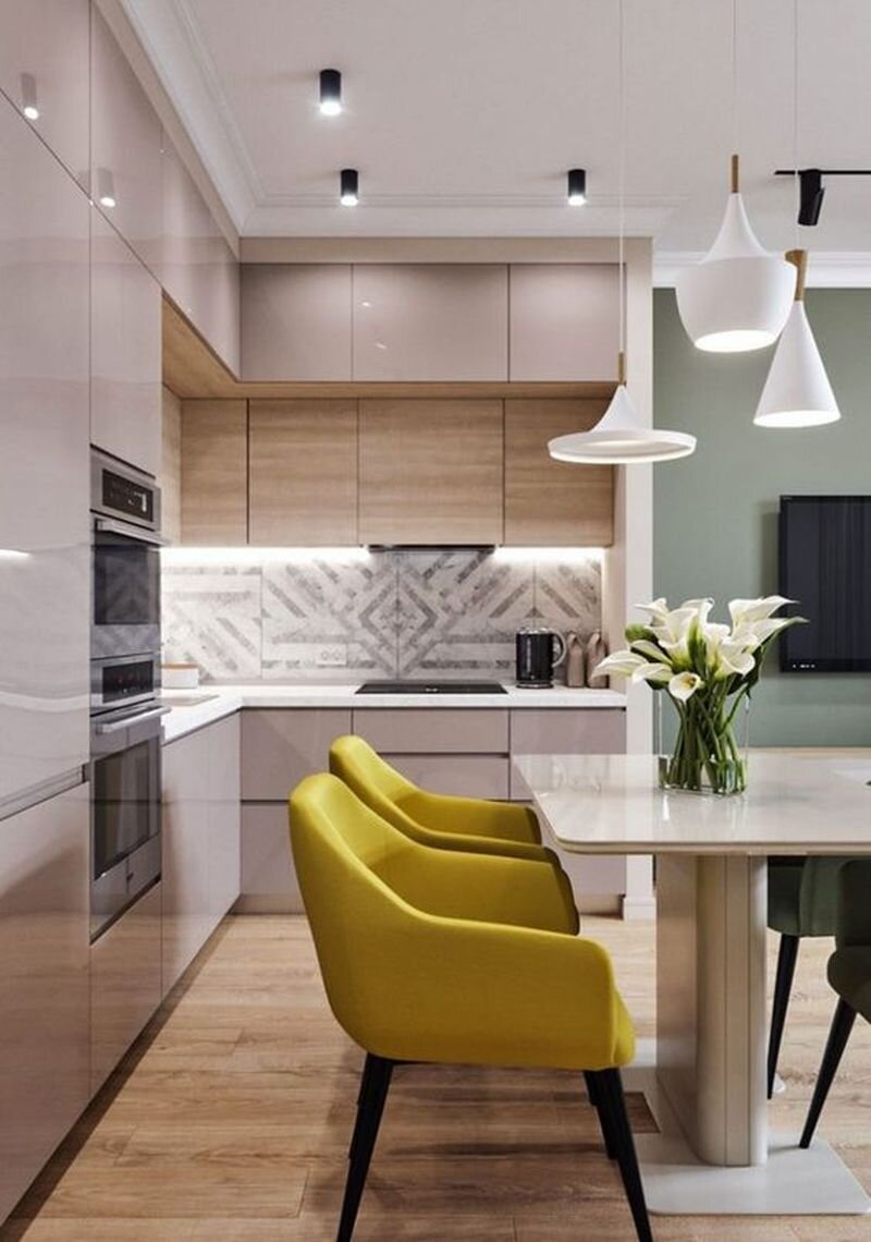 Отличительные особенности и советы по созданию кухонного гарнитура углового в стиле модерн