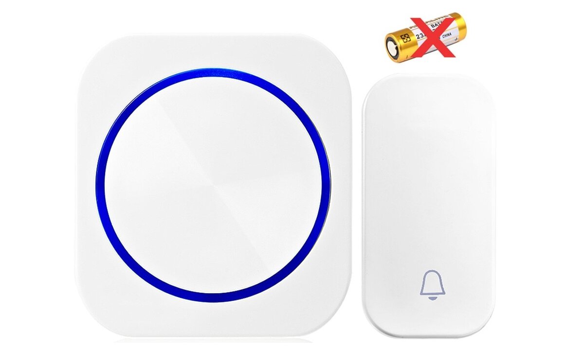 белый беспроводной звонок Swatrul (есть и черный вариант)