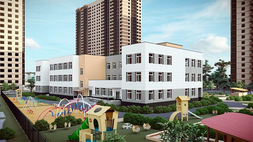 В квартале реновации в Усть-Славянке начался монтаж панелей на здании детского сада. #ленинградская область  #ленобласть #Усть Славянка  #новостройки спб  #новостройки ленобласть  #СПб Реновация  #социальная инфраструктура  #синочкин