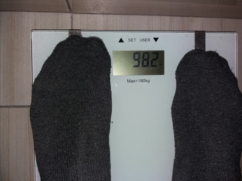 Мой вес на сегодня. Начинал со 100.6 кг.