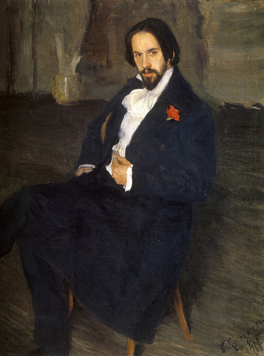 Портрет И.Я. Билибина, написанный Б.М. Кустодиевым