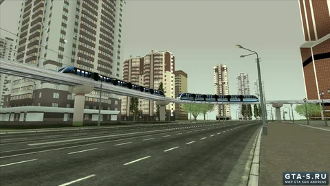 Монорельс в городе Мирный