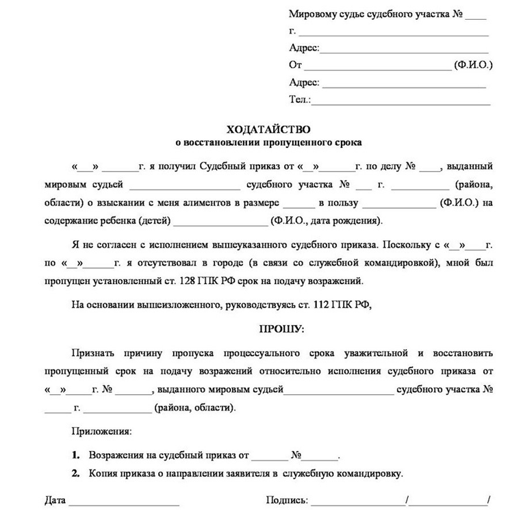 Возражение относительно судебного приказа о взыскании задолженности образец