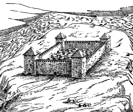 Ивангородская крепость в первоначальном виде. 1492 г.
