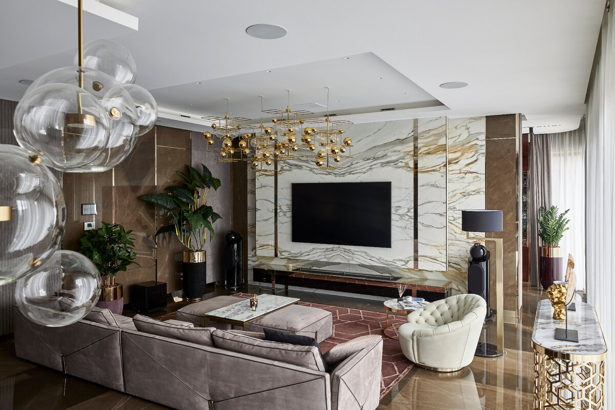 Гостиная в ЖК «Садовые Кварталы»