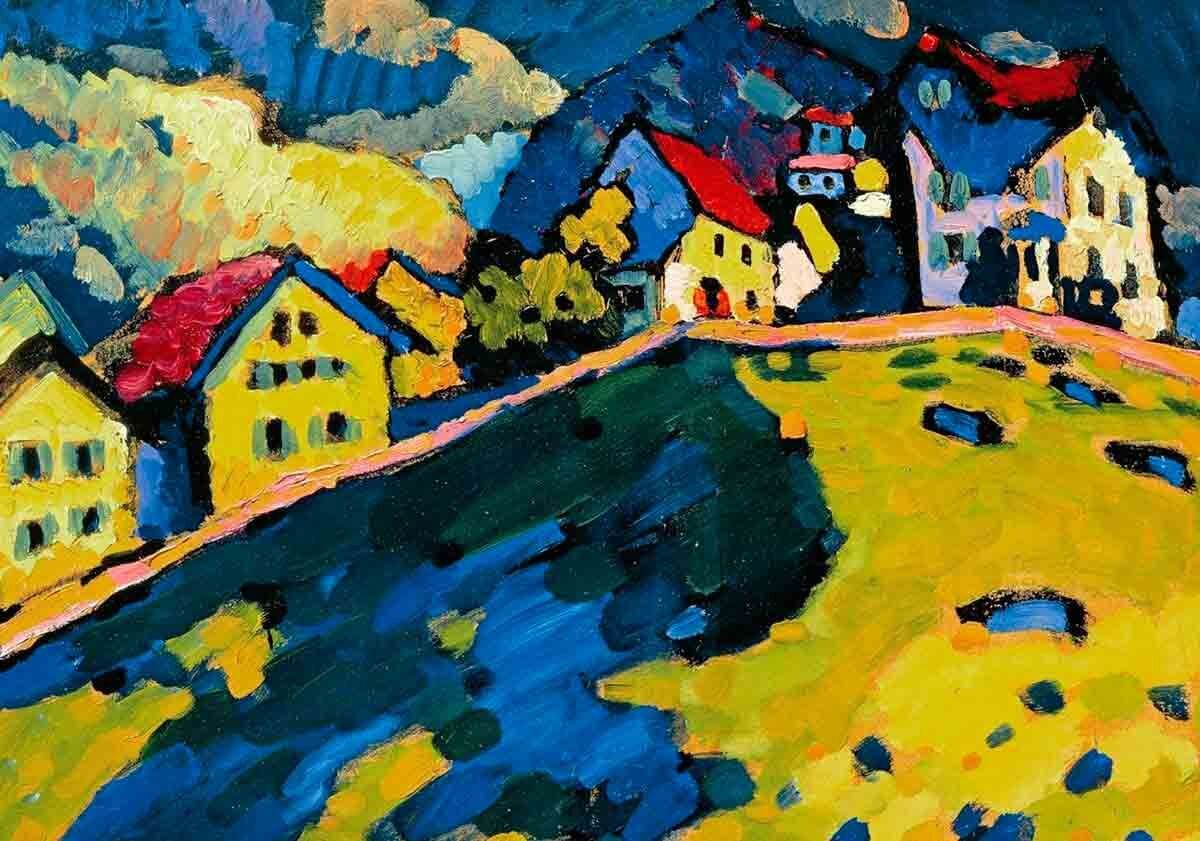 Kandinsky. Василий Кандинский, «Мурнау. Летний пейзаж». Кандинский пейзажи Мурнау. Василий Кандинский «пейзаж в Мурнау» 1908. Василий Кандинский Мюнхенский пейзаж.