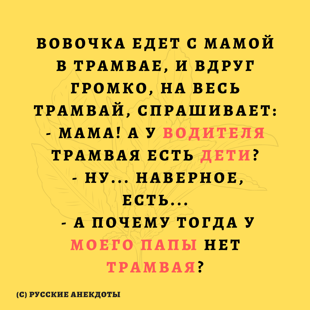 Вовочка в трамвае