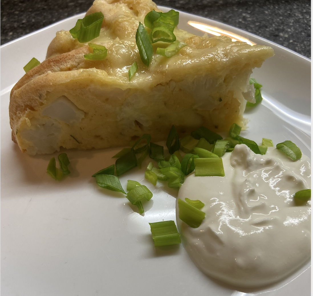 Быстрый пирог из цветной капусты. Съест даже малоежка