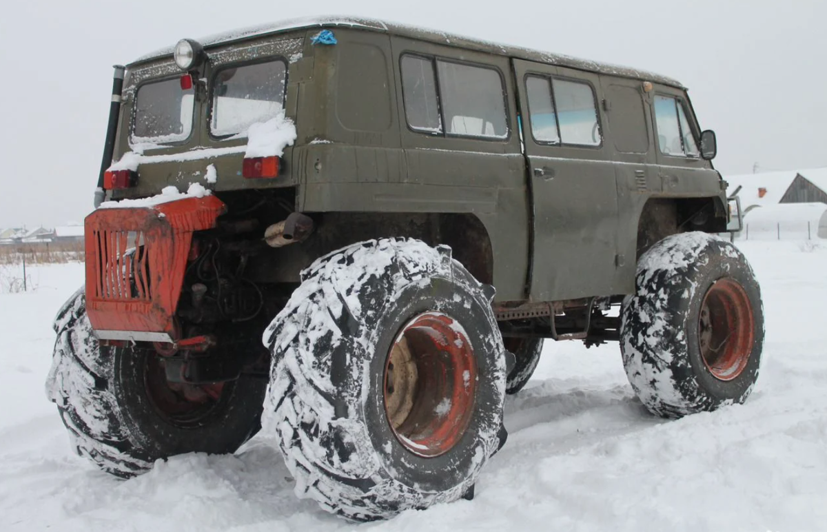 Вездеходы на базе УАЗ на шинах низкого давления 1310х490-20