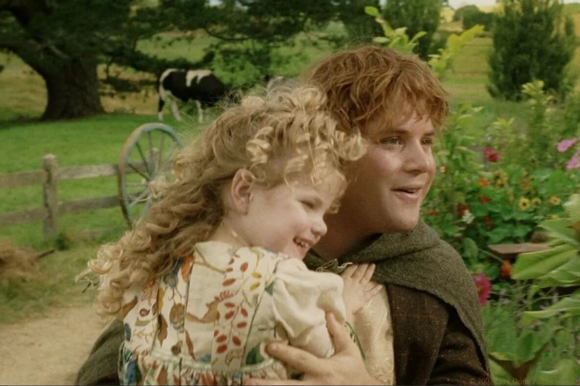 Сэм с дочерью Эланор.