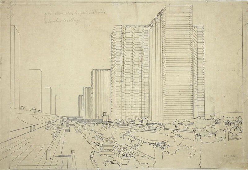 Фотокарточка взята отсюда: http://corbusier.totalarch.com/plan_voisin