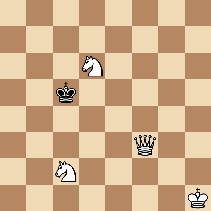 Мат в 3 хода. Белые начинают и матуют.