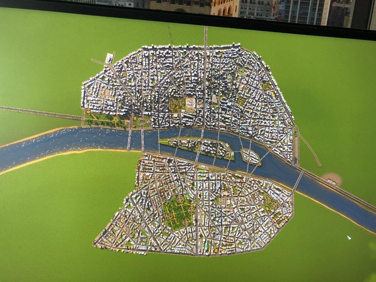 Воссозданные в игре первые 4 округа Парижа.