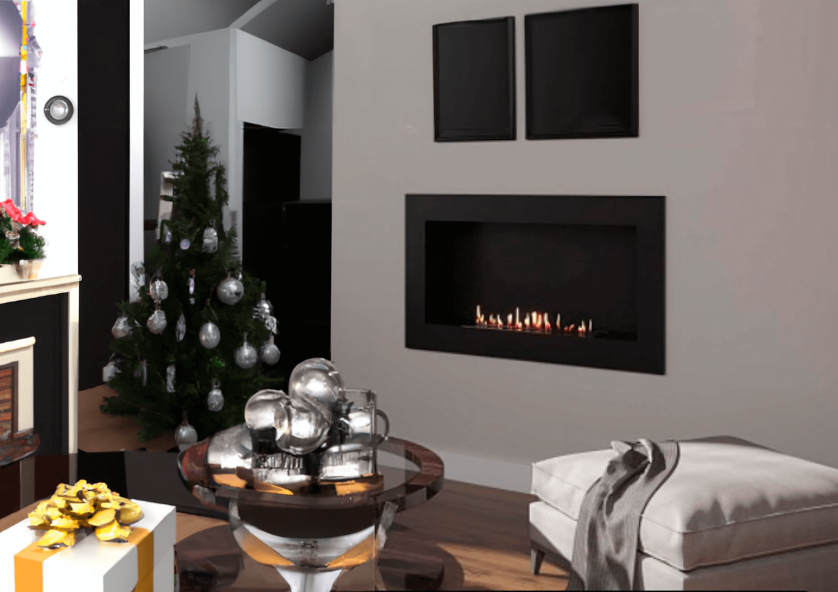  рис.1 - Биокамин DecoFire Atlas M в новогоднем интерьере