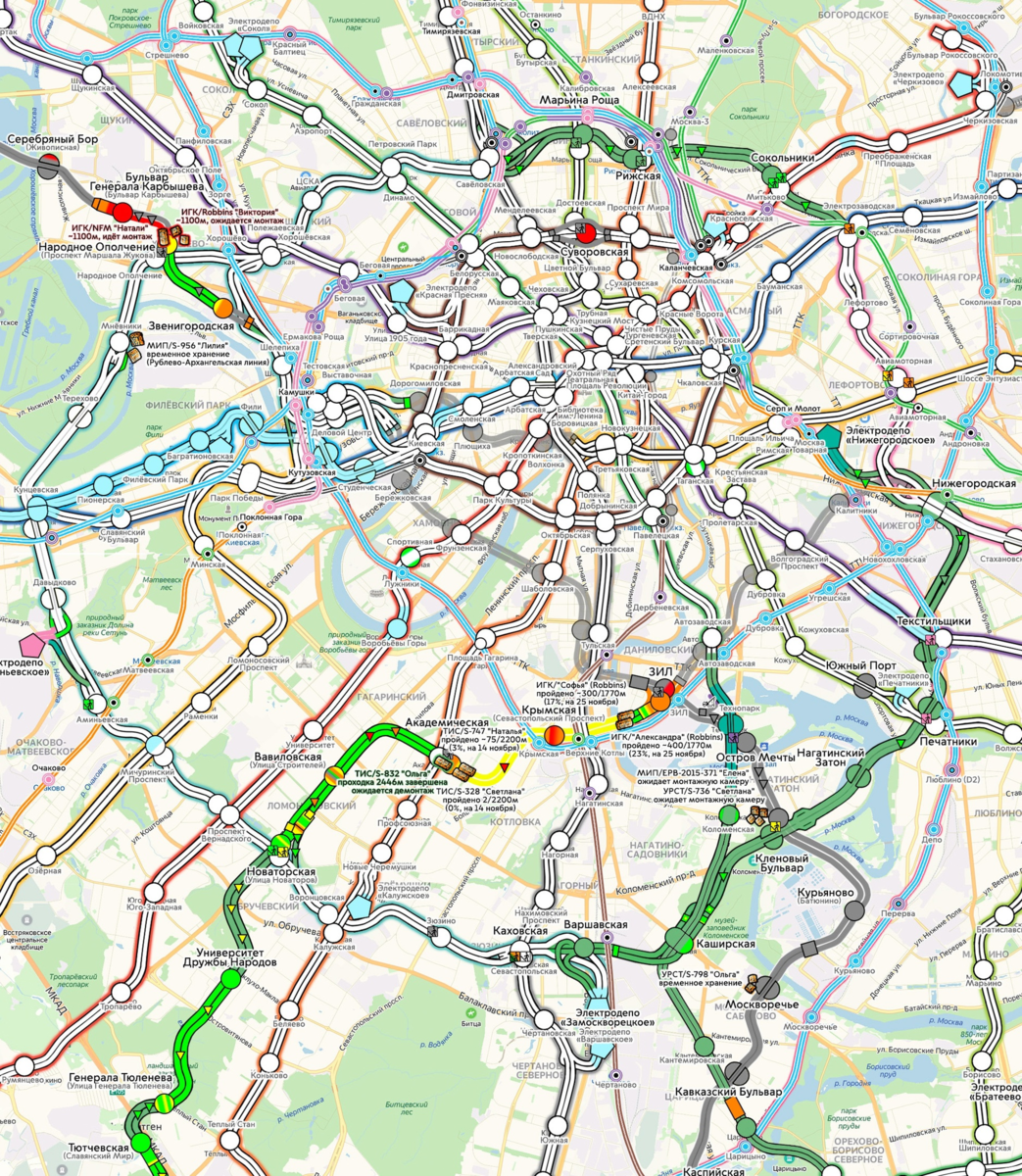 Карта строек москвы