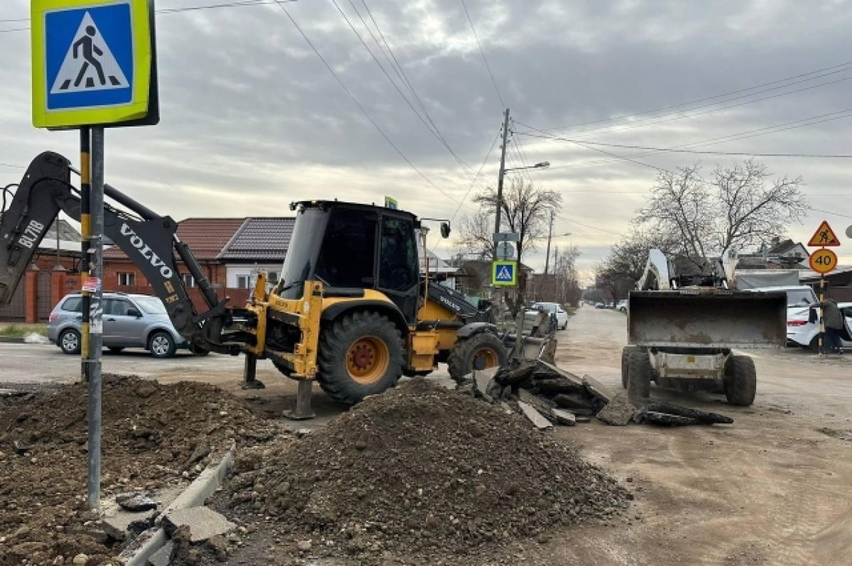    На ул. Полины Осипенко в Краснодаре по нацпроекту уложат новый асфальт
