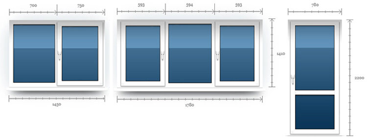 Набор стандартных ПВХ конструкций для сравнения в 2023 году