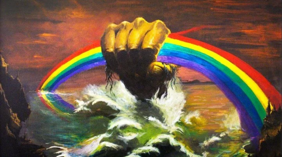 Обложка диска Rising группы Rainbow