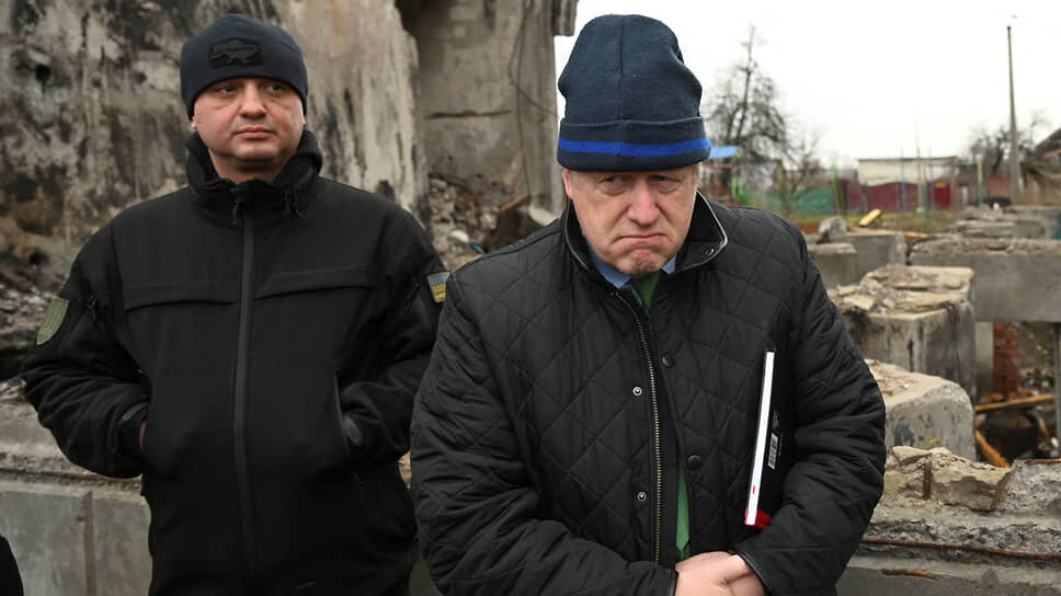 Фото: Viacheslav Ratynskyi / Reuters📷Борис Джонсон в Бородянке