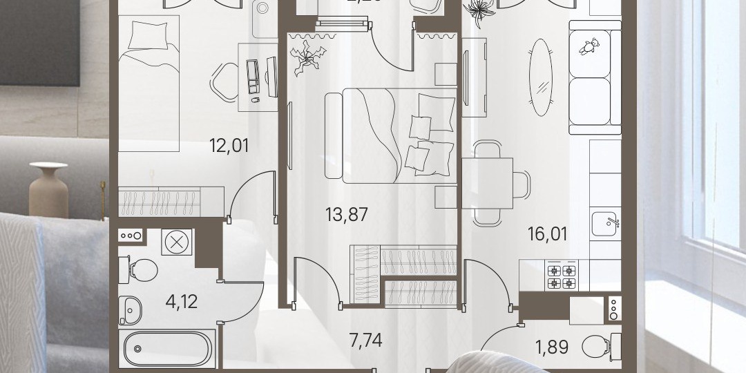 2 ккв в СПб от 9 тыс/мес с отделкой!