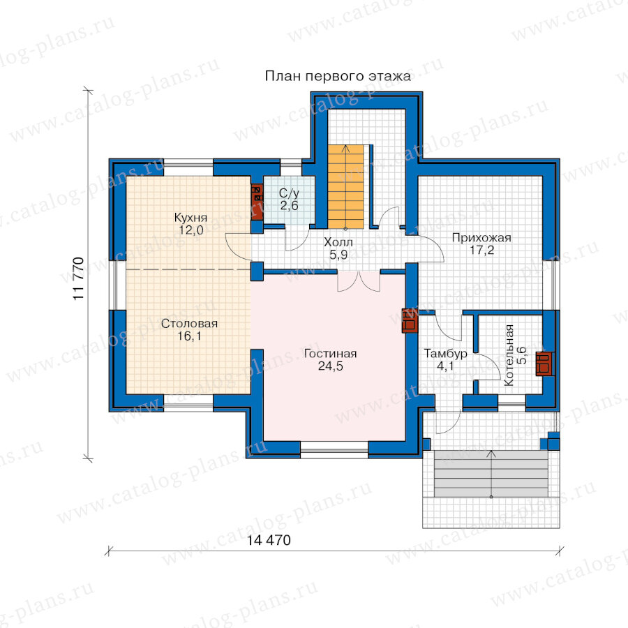 Общая площадь: 181 м² Террасы,балконы: 5,04 м² Габариты: 14.47x11.77 м Высота конька: 10.-2