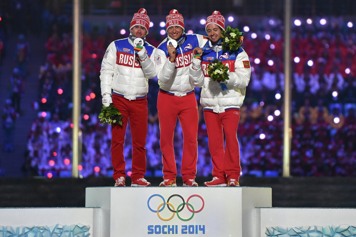 Российские лыжники на пьедестале