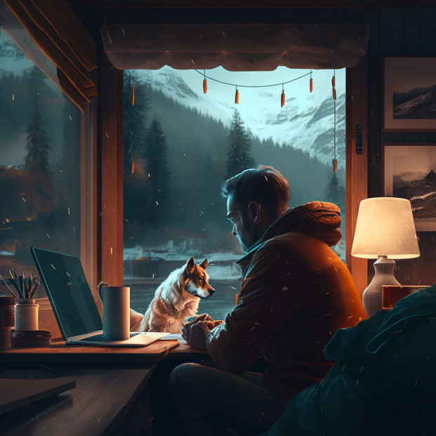 Удаленная работа по мнению - midjourney