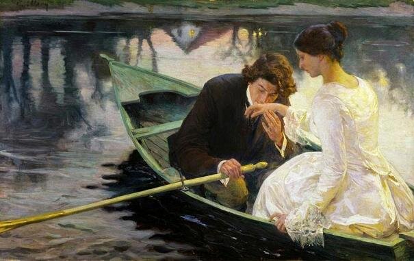 Двое в лодке. Норберт Гёнётт (1854-1894)