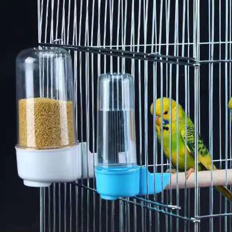 Кормушка и поилка для попугая.