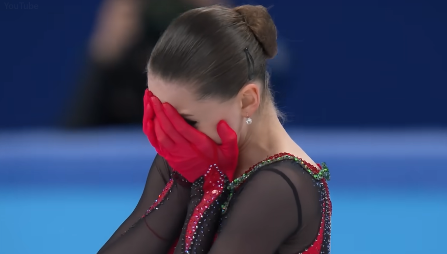 Камила Валиева. Произвольная программа. Олимпиада в Пекине. Источник фото: официальный сайт Первого канала.