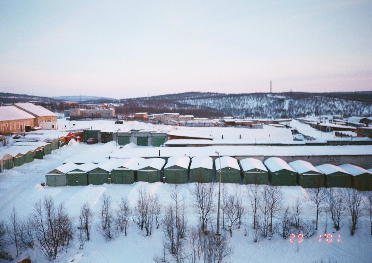 Гаражи зимой