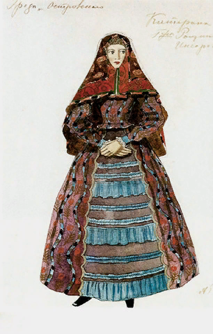 Эскиз костюма Катерины. Рисунок Александра Головина. 1916 год Государственный центральный театральный музей им. А. А. Бахрушина / «Артхив»