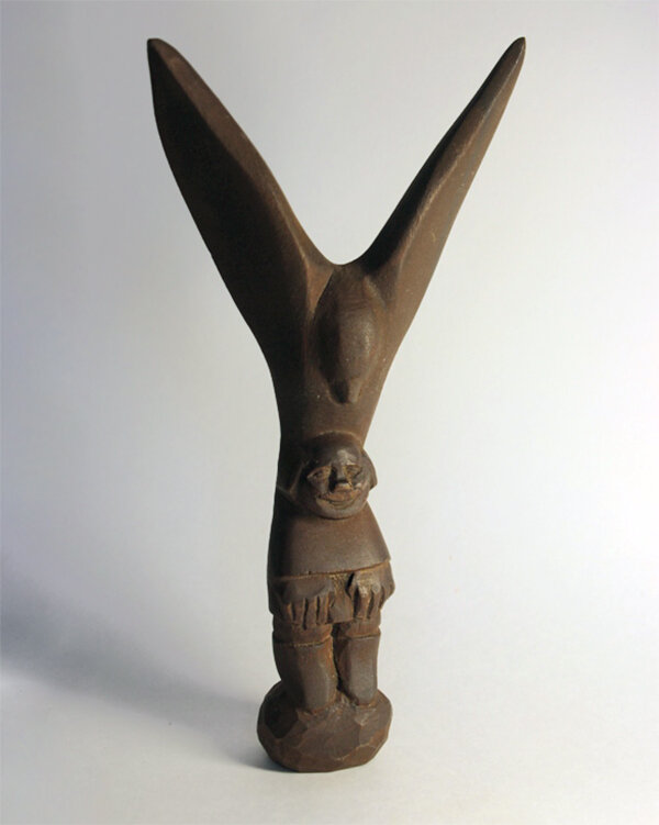 «Домовой с птицей», 1987 г., п. Белоярский Свердловской обл. Автор Николай Федорович Зыков.