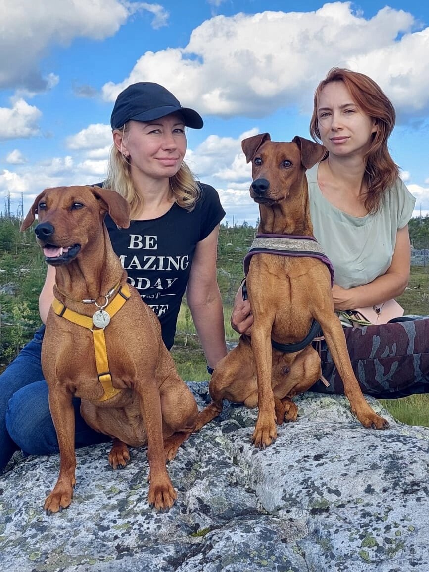 Мы со своими немецкими пинчерами. 