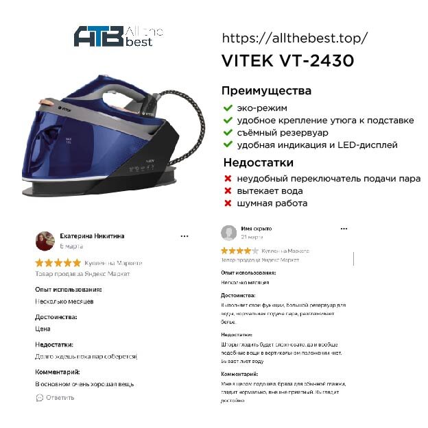 Парогенератор VITEK VT-2430