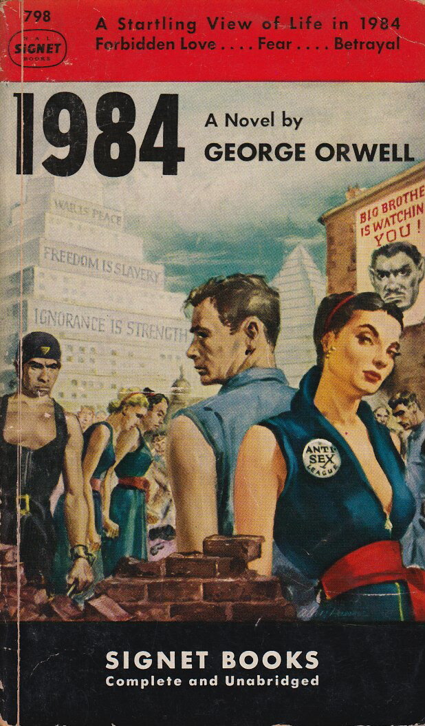 Джордж Оруэлл "1984", обложка начала 1960-х