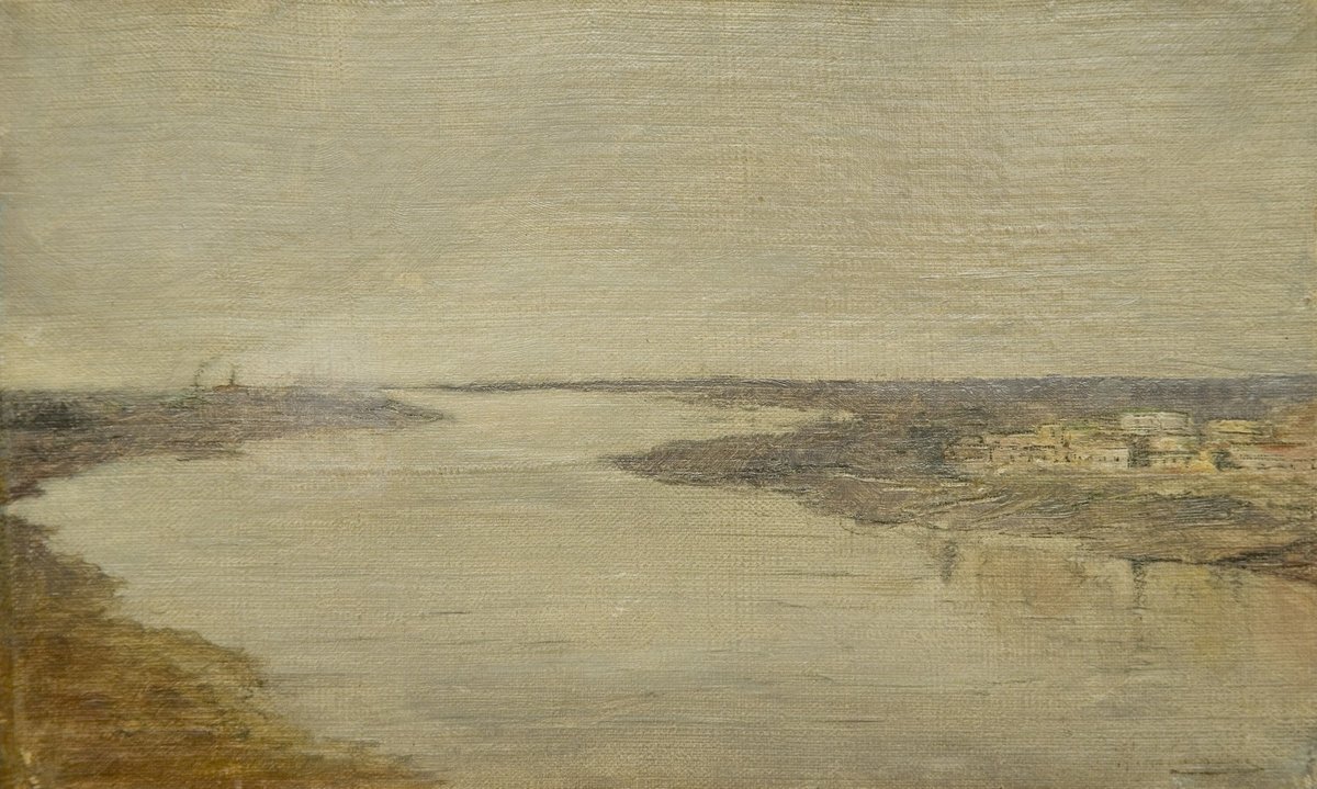 Исаак Левитан, «Серый день. Волга. Этюд», 1886-1890 // Формаслов